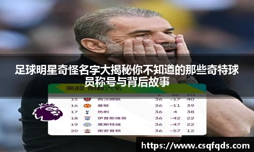 足球明星奇怪名字大揭秘你不知道的那些奇特球员称号与背后故事